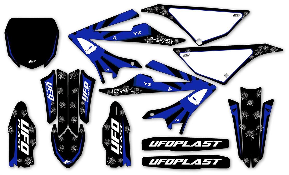 Ufo Graphic Stickers Kit Yamaha Yz Akaishi Black Complete And