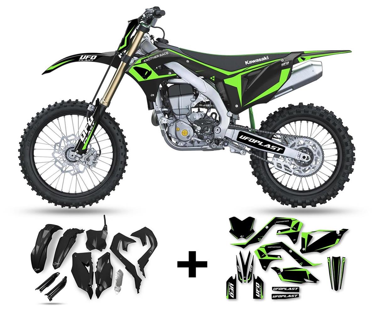 Kit Plastiche Grafiche Adesive Ufo Plast Kawasaki Kxf Tecna