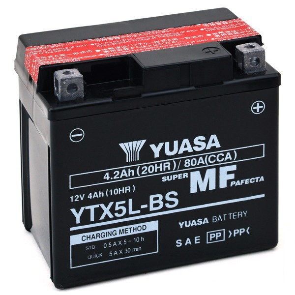 Yuasa battery for Honda CRF 250 X 04-17 YTX5L-BS 12V/4AH model MF