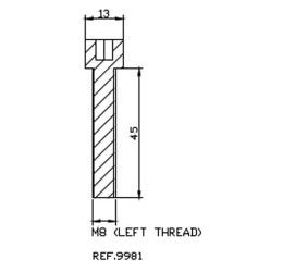 Adattatore per specchio bar end Puig per Ducati Monster 821 Dark 15-16 colore nero