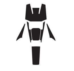 Adesivo protezione pannello Puig per Honda ADV 350 ABS 22-25 colore nero
