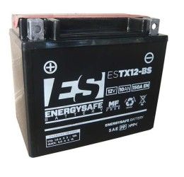 Batteria Energysafe per kawasaki zr-7/zr-7 s 750 99-03 ESTX12-BS da 12V/10AH (Dimensioni 152x88x131 mm)