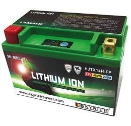 Batteria al Litio Skyrich per Aprilia Tuono 1000 R 02-11 HJTX14H-FP da 12V/12AH (Dimesioni 150x87x105 mm)