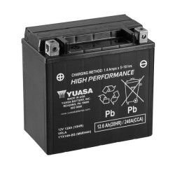 Batteria Yuasa per Aprilia Caponord 1000 ABS 01-09 YTX14H-BS da 12V/12AH (Dimensioni 150x87x145 mm)