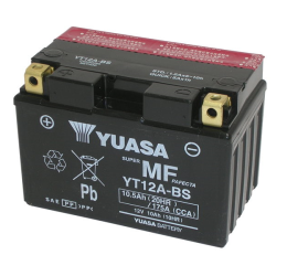Batteria Yuasa per Aprilia Tuono V4 1100 Factory 15-20 YT12A-BS da 12V/9,5AH (Dimensioni 150x87x105 mm)