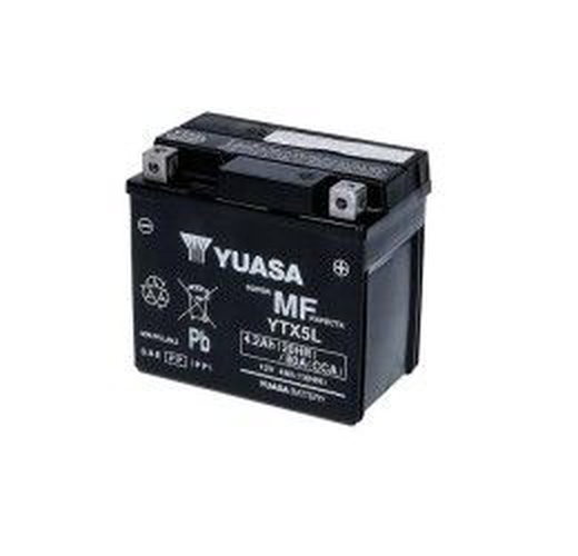 Batteria Yuasa per Beta RR 520 Enduro (Mot. Beta) 10-11 YTX5L-BS da 12V/4AH (Dimensioni 114x71x106 mm)
