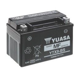 Batteria Yuasa per KTM 390 Adventure 20-24 YTX9-BS da 12V/8AH (Dimensioni 152x88x106 mm)
