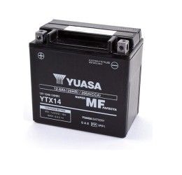 Batteria Yuasa per Moto Guzzi V85 TT 19-24 YTX14 da 12V/12AH (Dimensioni 150x87x145 mm)