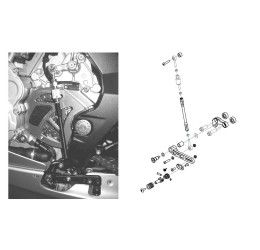 Cambio rovesciato per pedane arretrate CNC Racing per MV Agusta Dragster 800 14-17