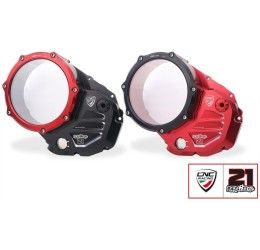 Coperchio carter frizione trasparente CNC Racing per Ducati Hypermotard 939 SP 16-18