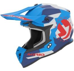Casco cross enduro Acerbis LINEAR 22-06 GRAPHIC Blu/Rosso