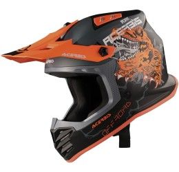 Casco cross enduro Acerbis PROFILE JUNIOR Nero/Arancio Fluo