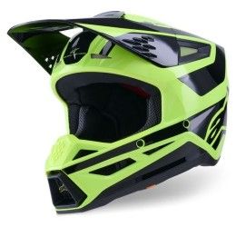 Casco cross enduro Alpinestars sm3 heat colore Nero-Giallo