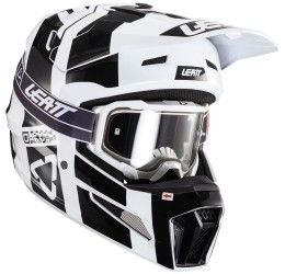 Casco cross enduro Leatt 3.5 per bambino colore bianco-nero