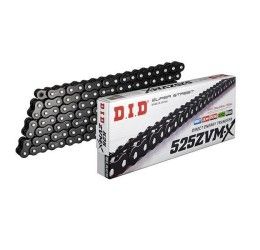 Catena passo 525 DID 525 ZVM-X Black 120 maglie con X-RING e giunto a rivetto