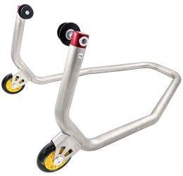 Cavalletto posteriore regolabile Lightech componibile universale a rulli per forchetta montata su tenditore alta qualità Acciaio INOX 2.6kg