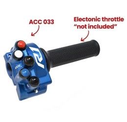 Comando gas con pulsantiera blu integrata Jetprime per Yamaha R1 M 20-22