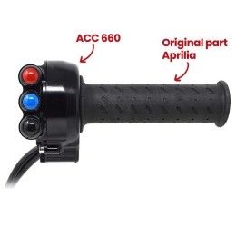 Comando gas con pulsantiera integrata Jetprime per Aprilia Tuono 660 21-24