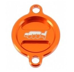 Coperchio filtro olio in ergal anodizzato arancione Motocross Marketing AV3288A