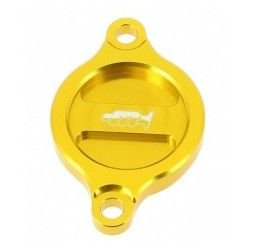 Coperchio filtro olio in ergal anodizzato giallo Motocross Marketing AV3290G