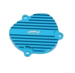 Coperchio valvola scarico sinistro in ergal anodizzato azzurro Motocross Marketing AV3251C