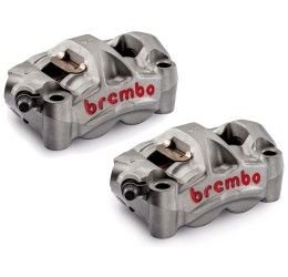Coppia pinze freno Brembo Racing M50 monoblocco radiali forgiate interasse 100mm con pastiglie