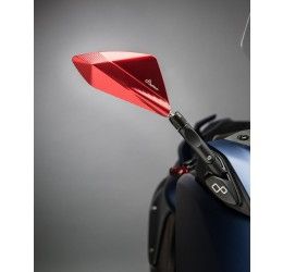 Coppia specchietti retrovisori in ergal per carena (COLORE ROSSO) + adattatori Lightech per Yamaha T-Max 530 2012 NON OMOLOGATI