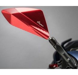 Coppia specchietti retrovisori in ergal per manubrio (COLORE ROSSO) Lightech per Yamaha T-Max 500 08-11 NON OMOLOGATI