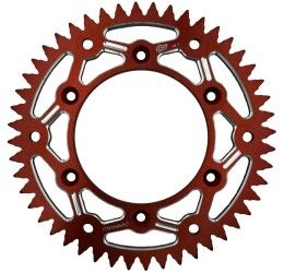 Corona ergal CHT Chiaravalli EC passo 520 per Beta RR 125 Racing 2T 22-25 colore rosso