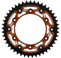 Corona bimetallica CHT Chiaravalli X-RACE passo 520 per GasGas MCF 350 22-25 colore arancione