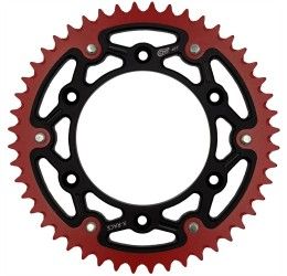 Corona bimetallica CHT Chiaravalli X-RACE passo 520 per Honda CR 125 R 87-07 colore nero/rosso