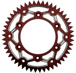 Corona ergal CHT Chiaravalli EC passo 520 per Honda CRF 450 RX 17-25 colore rosso