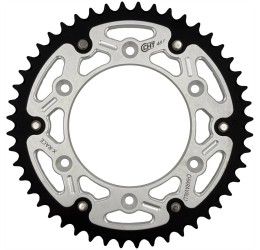 Corona bimetallica CHT Chiaravalli X-RACE passo 520 per Honda CRF 450 RX 17-25 colore argento