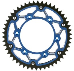 Corona bimetallica CHT Chiaravalli X-RACE passo 520 per Husqvarna FC 450 14-25 colore blu