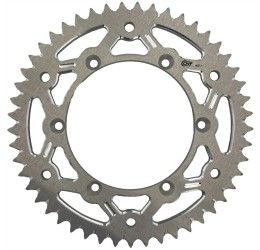 Corona ergal CHT Chiaravalli EC passo 520 per Kawasaki KXF 250 04-26 colore argento