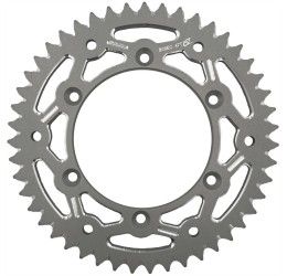 Corona ergal CHT Chiaravalli EC passo 520 per Suzuki RM 250 86-09 colore argento