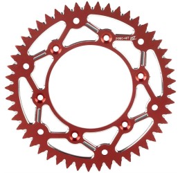 Corona ergal CHT Chiaravalli EC passo 520 per Suzuki RM 250 86-09 colore rosso