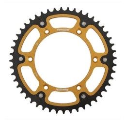 Corona bimetallica Supersprox STEALTH passo 520 per Yamaha YZ 400 F 1999 colore oro
