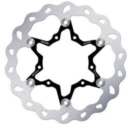 Disco freno anteriore Galfer WAVE FLOATING a margherita flottante con mozzo in acciaio per Husqvarna FE 250 2014 (1 disco) MAGGIORATO da 270mm (necessita i distanziali pinza per essere usato)