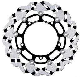 Disco freno anteriore sinistra Galfer WAVE FLOATING GROOVED a margherita flottante con mozzo in alluminio per Kawasaki ER6N 05-06 (1 disco) DF184CRWI