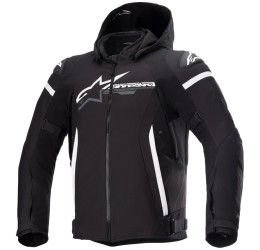 Giacca moto Alpinestars Zaca Waterproof colore Nero-Bianco