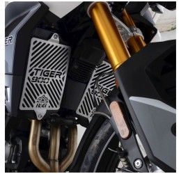 Griglia radiatore acqua Faster96 by RG per Triumph Tiger 900 20-25 in acciaio inox con logo