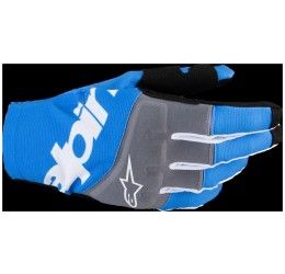 Guanti cross enduro Alpinestars Techstar Nero blu grigio