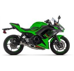 Scarico completo Arrow con terminale Veloce in alluminio Dark omologato per Kawasaki Ninja 650 2024