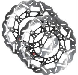 Kit coppia dischi freno anteriori Braking SK2 a margherita flottante per Kawasaki ER6N ABS 06-16