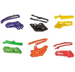 KIT Cruna passacatena + Slitta scorricatena Polisport per Suzuki RMZ 450 18-25 - Colore giallo
