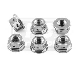 Kit dadi corona in TITANIO forati Pro-Bolt per Aprilia RS 250 98-03
