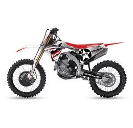 Kit Grafiche completo UFO per Honda CRF 250 R 22-23 Adesivi thunder bianco