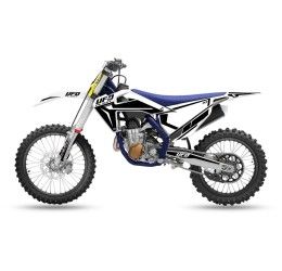 Kit Grafiche completo UFO per Husqvarna TC 125 19-22 Adesivi stokes bianco