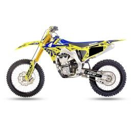 Kit Grafiche completo UFO per Suzuki RMZ 450 18-23 Adesivi akaishi giallo